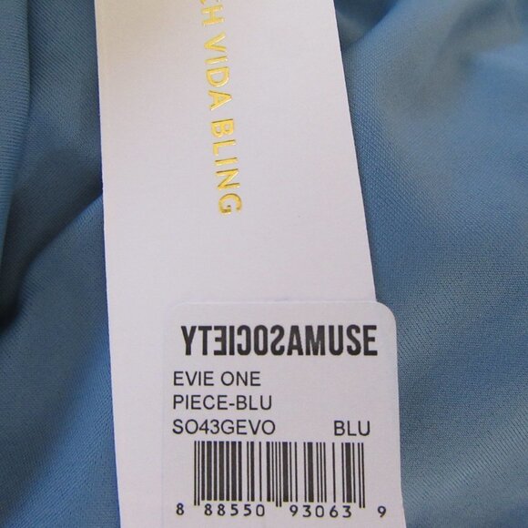 Amuse Society Blue One Piece Swimsuit - Picture 6 of 7
